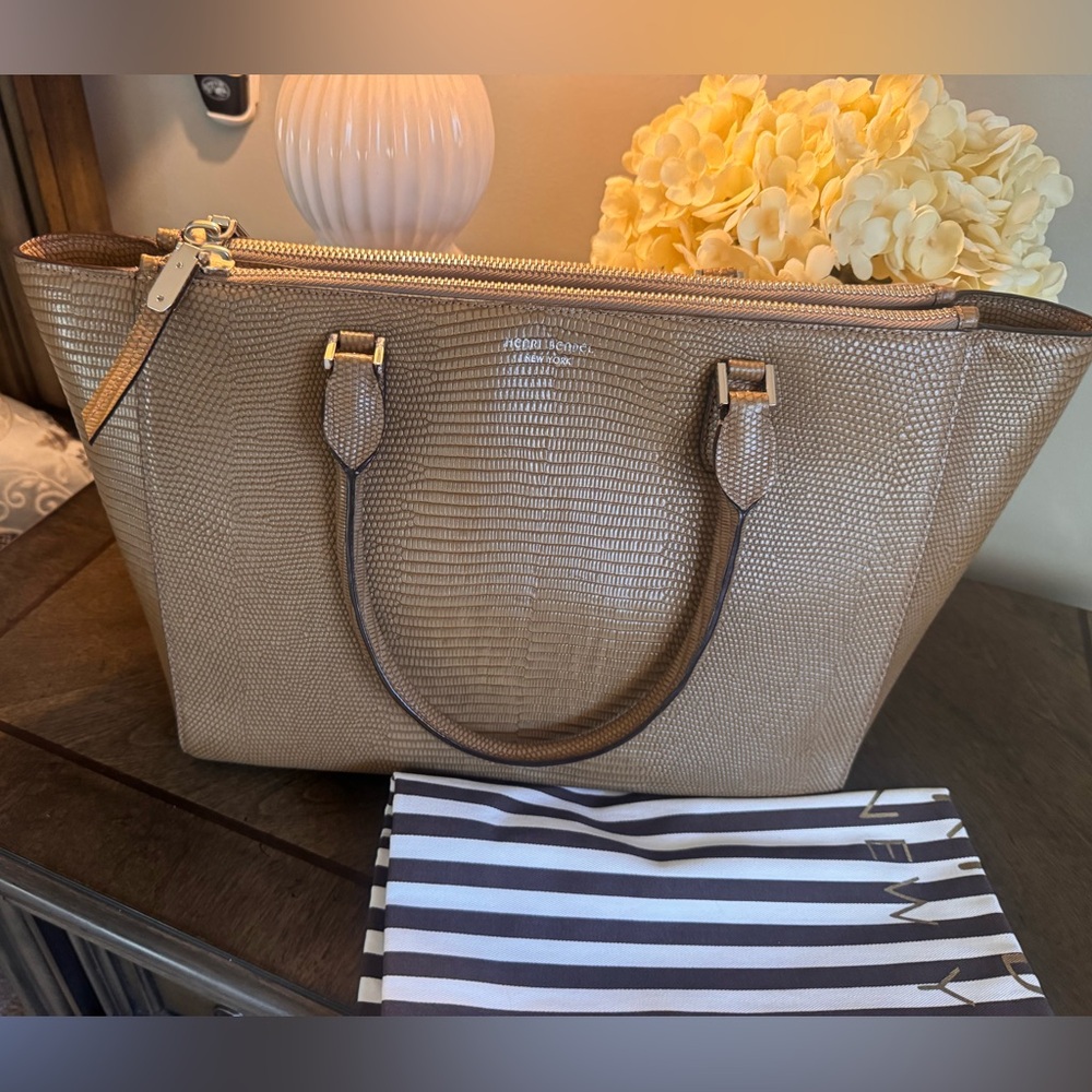 Henry Bendel  embossed leather Tote Bag